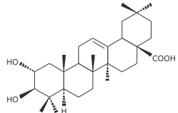 Fig. 1. Chemical structure of maslinic acid (2α,3βdihydroxyolean12 en28oic acid).