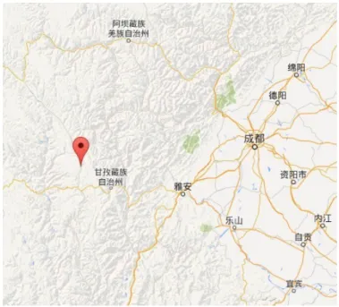 Fig. 1 Geographical position of Lhagang Town. (=marked) 3