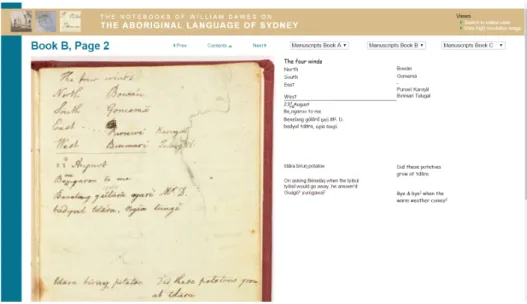 Fig. 5 Screenshot of William Dawes Notebook B page 2, unedited view.