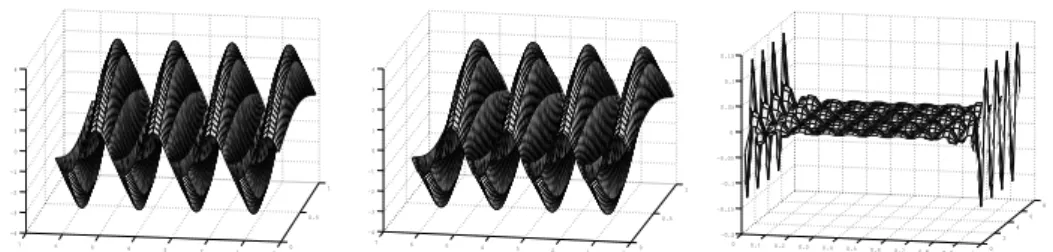 Figure 1. The left figure shows exact value of ̺(x, y)