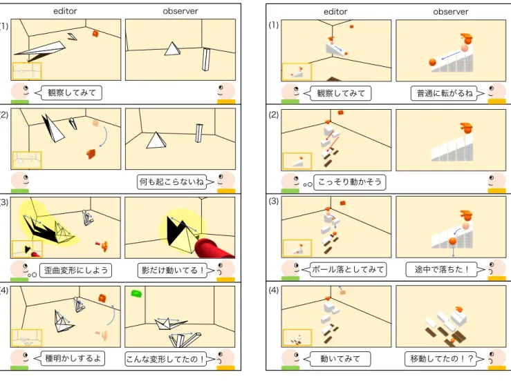 図 6  作品 2「影が生きている彫刻」の体験例 