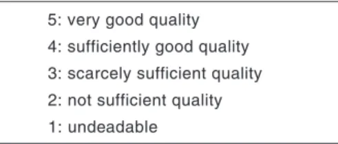 Table 1  Visual evaluation criteria 5: very good quality