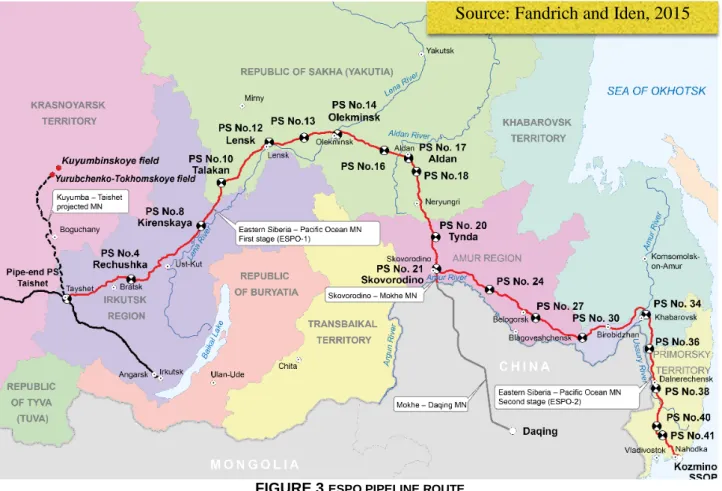 FIGURE 3  ESPO PIPELINE ROUTE