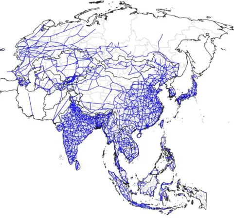 Figure 4: Land Route Network Data in the IDE-GSM 