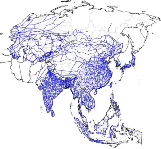 Figure 2: Land Route Network Data in the IDE-GSM 