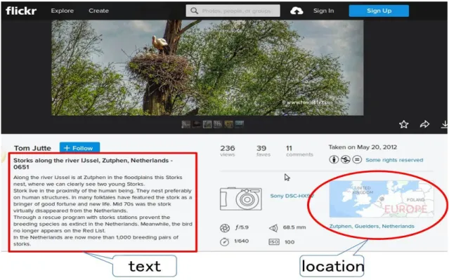 Figure 1.1: An example of Flickr data