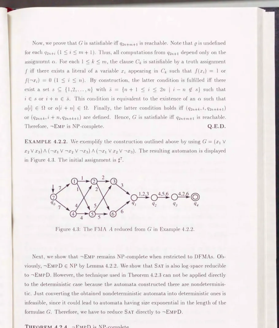 Figure  4.3:  The  FMA  A  r  duced  from  G  in  Example  4.2.2. 