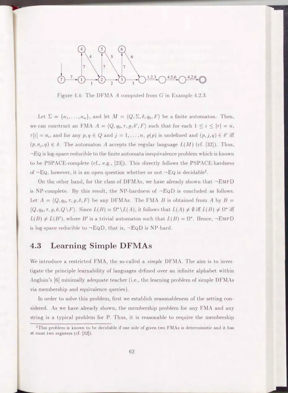 Figure  4.4:  The  DFMA  A  computed  from  G  in  Exampl  4.2.3. 