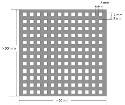 Fig.  2-4  Design  of  the  stainless  steel  mask  (150  μm  thickness)  used  for  the  screen  printing  of  the  eDIPS/R712 ink