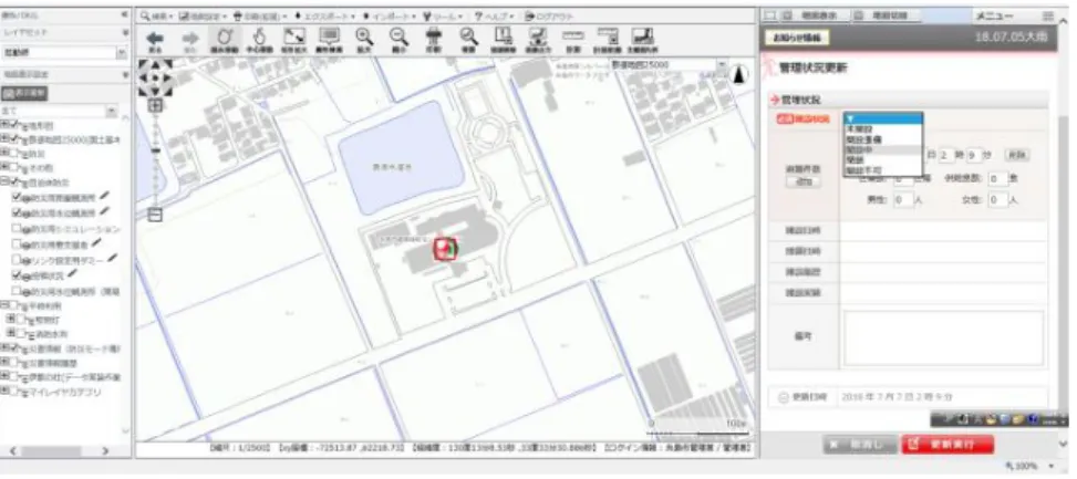 図  3-29  防災業務支援システムにおける避難所開設 