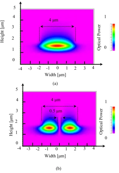 Figure 2.9 shows the schematic view of the mode selective active-MMI LD. As discussed in 