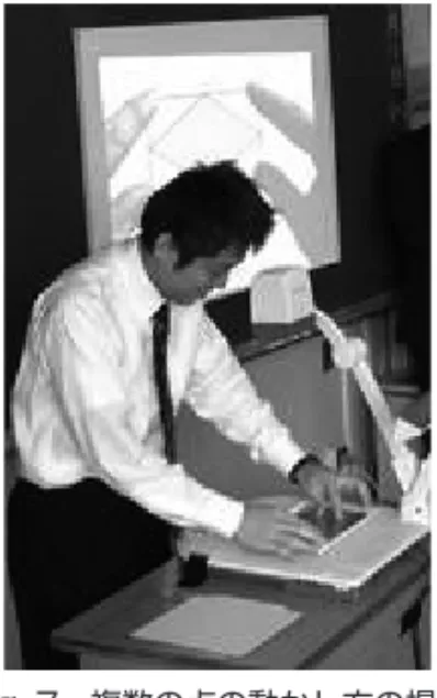 Fig. 7 複数の点の動かし方の提示同じ方向に移動するもの(Fig. 5左)と，隣り合う2点をつかまえて，いわば対角線方向に同じ距離だけ移動するもの(Fig. 5右)がある。Fig