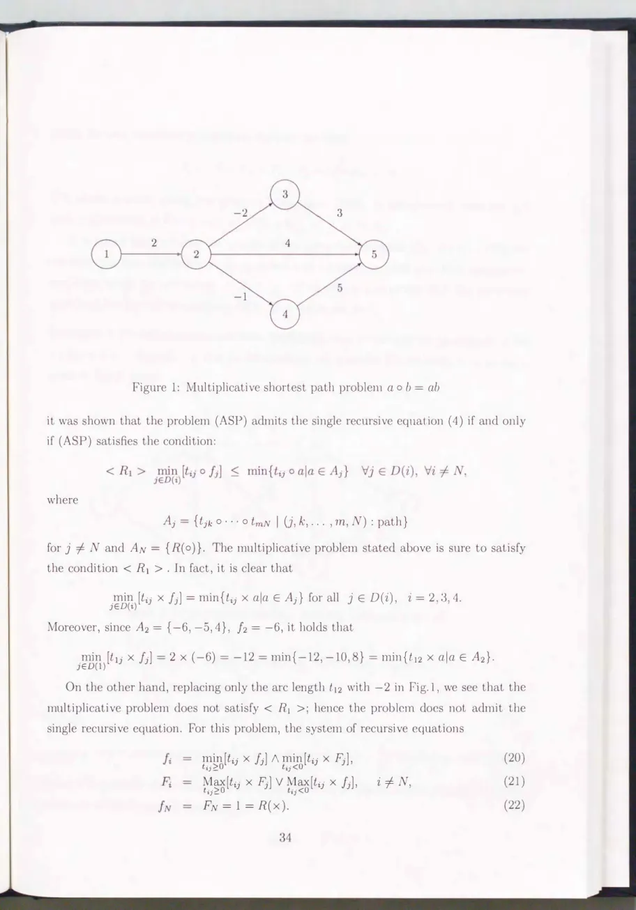 Figure  1:  Multiplicative shortest path problen1  a  o  b  =  ab 