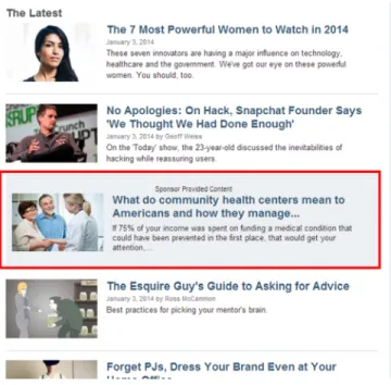 Figure 2 : Native ad example 9