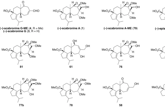 Figure 2-4. Structures of scabronines and related compounds for the SAR. 