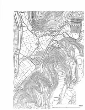 図 7.4 落地遺跡（山陽道野磨駅家跡） 左上 ：落地遺跡配置図 左中：落地遺跡八反坪地区発掘図 左下：落地遺跡八反坪地区模式図 右中：落地遺跡飯坂地区発掘図 右下：落地遺跡飯坂地区模式図