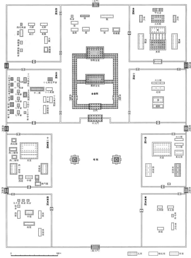 図 5.2 西大寺伽藍復原図