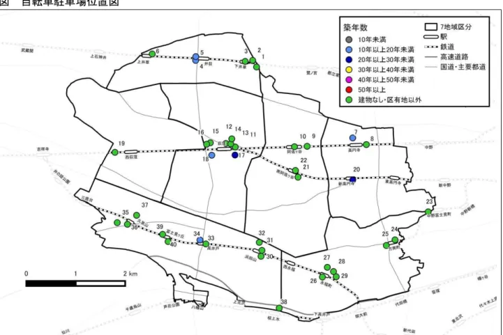 図  自転車駐車場位置図 