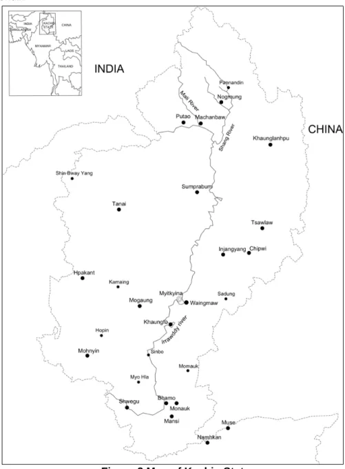 Figure 3 Map of Kachin State   