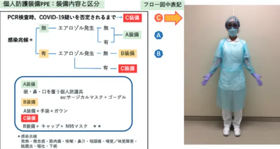 Figure 5. Personal protective equipment, PPE: equipment content and classification. 
