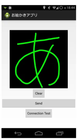 図 3.3: Android スマートフォンアプリケーション