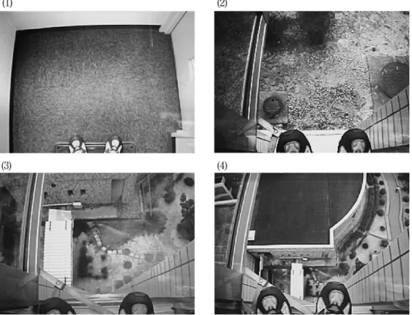 Figure 1. Filming for video clips. Alphabets inserted in the ﬁgure indicate the sequence: