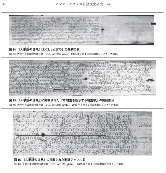 図  ．『大歌謡の世界』に掲載された歌謡ジャンル名