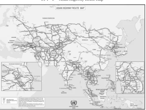 図 4 - ₅ 　Asian Highway Route Map