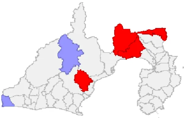 図 7  静岡県の LISA Cluster Map 