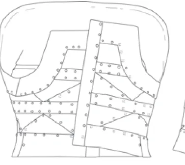 図 1    珠金塚古墳北槨出土三角板鋲留短甲旧報告掲載図面