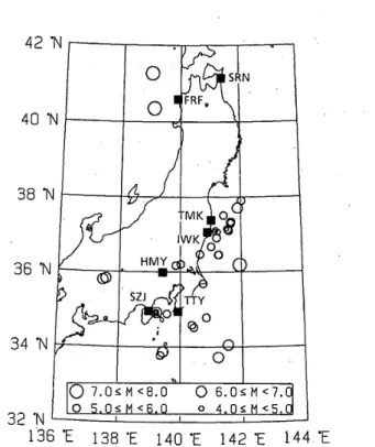 Table 　 l 　 Depth 　 and 　 S 　wave 　 veiocity 　of 　 indiVidual 　 slte sibe depth （m ） γ S （m ／ sec 〕