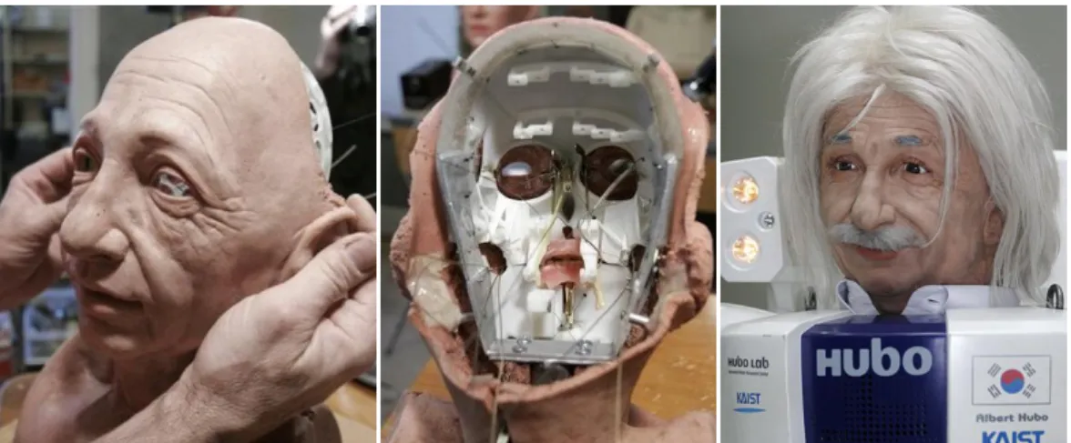 図 3-6. Hanson robotics 社が制作した「VERA」とその内部構造 