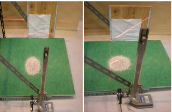 Figure 4-4 Process to measure the height and the repose angle 