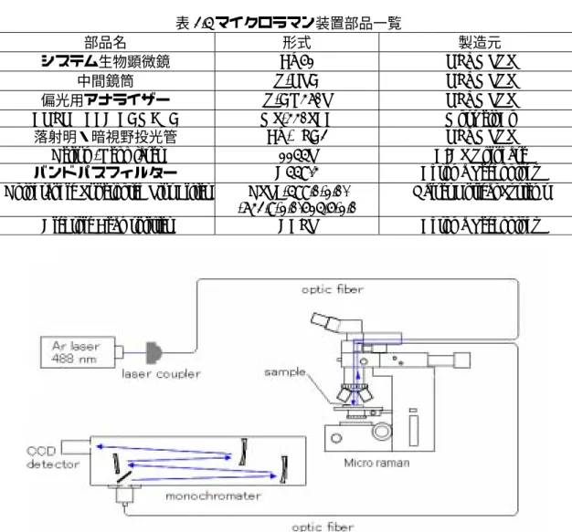 Fig. 2.9 マイクロラマン装置図 