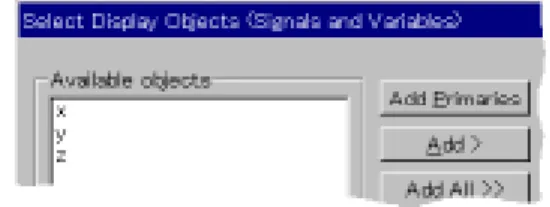 図 33: Select Display Objects ウィンドウ 36