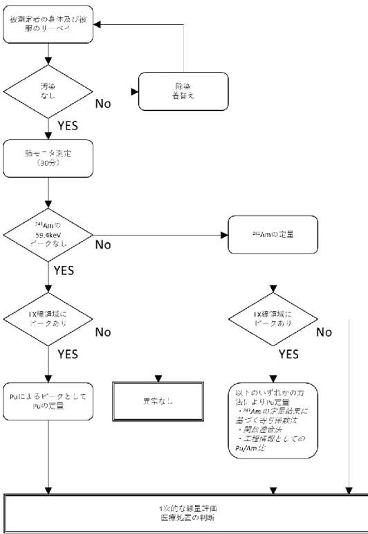 図 2.5  肺モニタによる測定評価フローの一例 