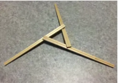 Fig. 2  最も単純なドーム状 Reciprocal Frame 構造 