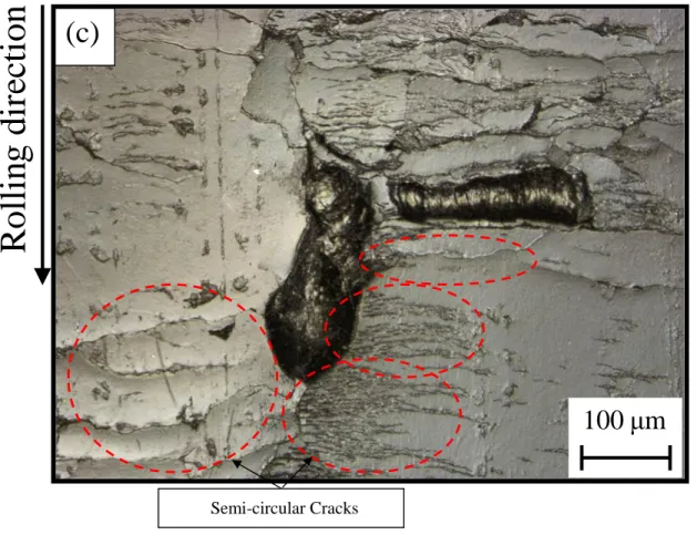 Fig. I-2-11 Inner raceway of a sample tested under 284 N, at 5.8×10 5  cycles:   