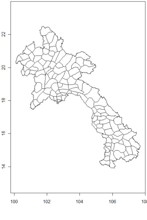 Figure 1: Map of Laos’ Second Administrative Units (Districts) 