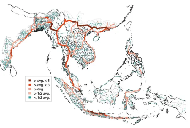 Figure 5: Estimated Relative Land Traffic Volume (2005) 