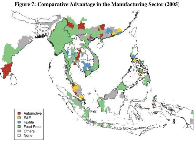 Figure 7: Comparative Advantage in the Manufacturing Sector (2005) 