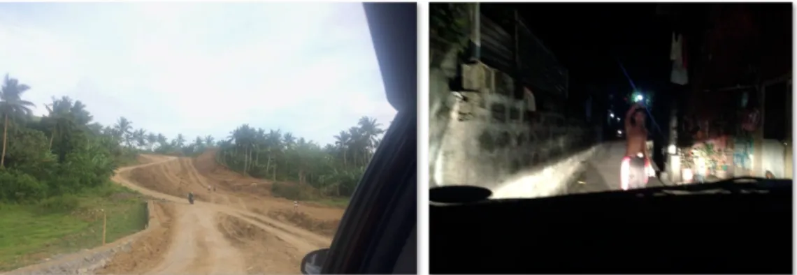 Figure 3.9: Images of roads recommended to Waze users that are not suitable for driving
