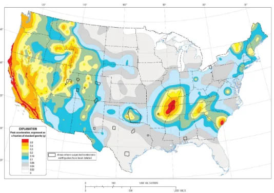 Figure 1.1: U.S. national seismic hazard map