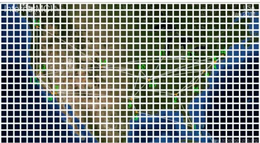 Figure 3.2: A grid partition for U.S. InternetMCI network