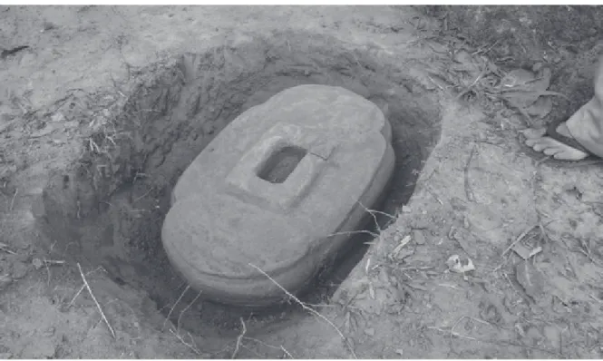 Fig. 17: Excavated decorative stone (viewed from the northwest)