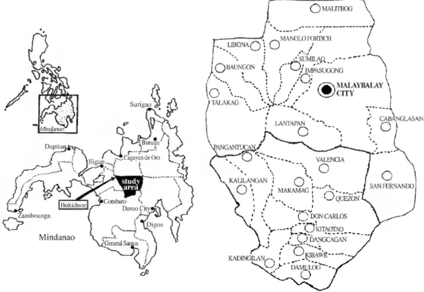 Fig. 1. Map of Studied Area, Bukidnon, the Philippines 