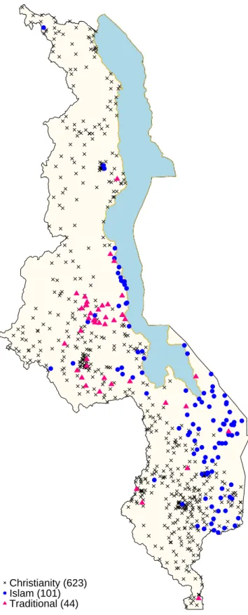 Figure A.2: Spatial Distribution of the Most Common Religion Practiced in a Community (IHS)