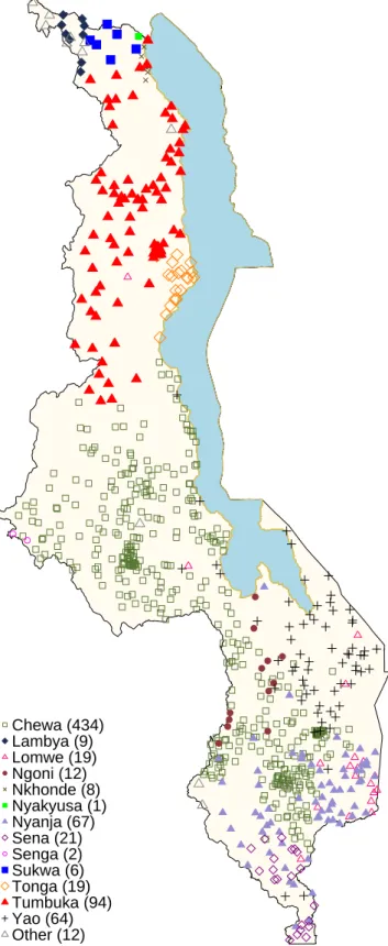 Figure A.3: Spatial Distribution of the Most Common Language Spoken at Home in a Community (IHS)