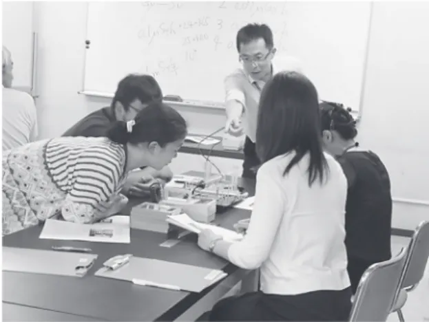Fig.  1 : Training workshop for science teachers    （radiation shielding experiment）