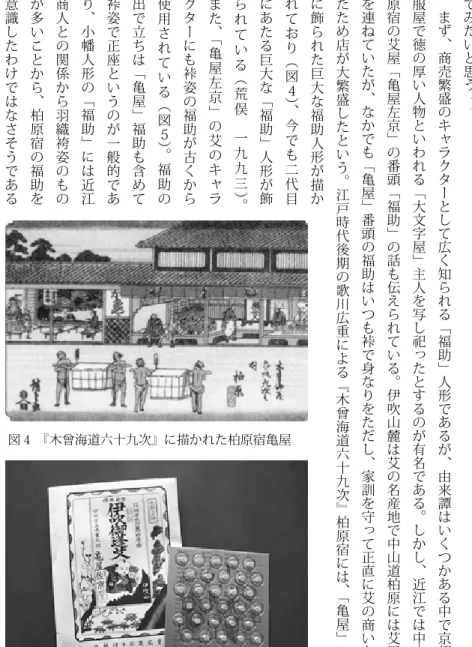 図 4 　『木曾海道六十九次』に描かれた柏原宿亀屋